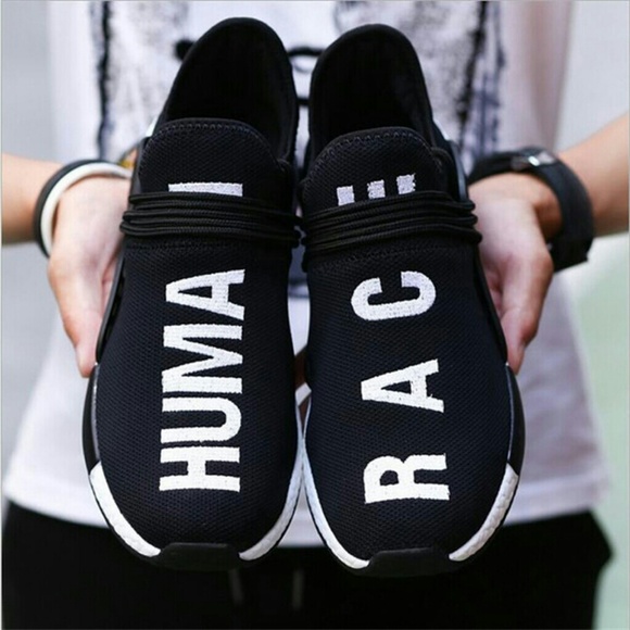 human race sneakers black